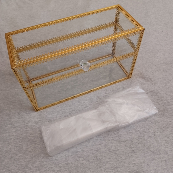 New Glass & Gold Makeup Lipstick Holder - Picture 3 of 12